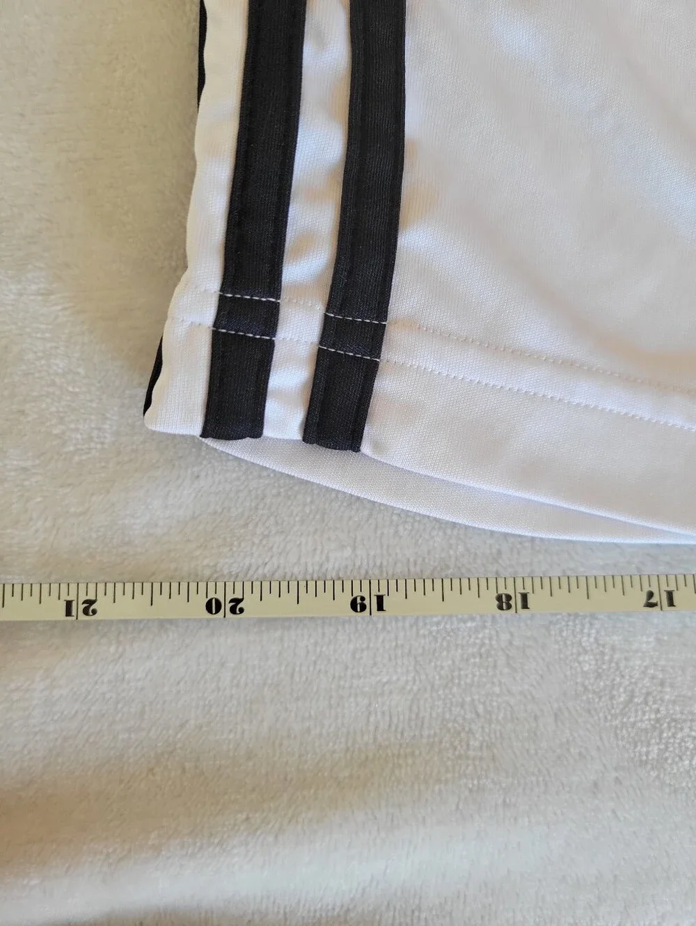 ​Adidas 3-Stripes Short Sleeve Performance  White And Gray Shirt - M